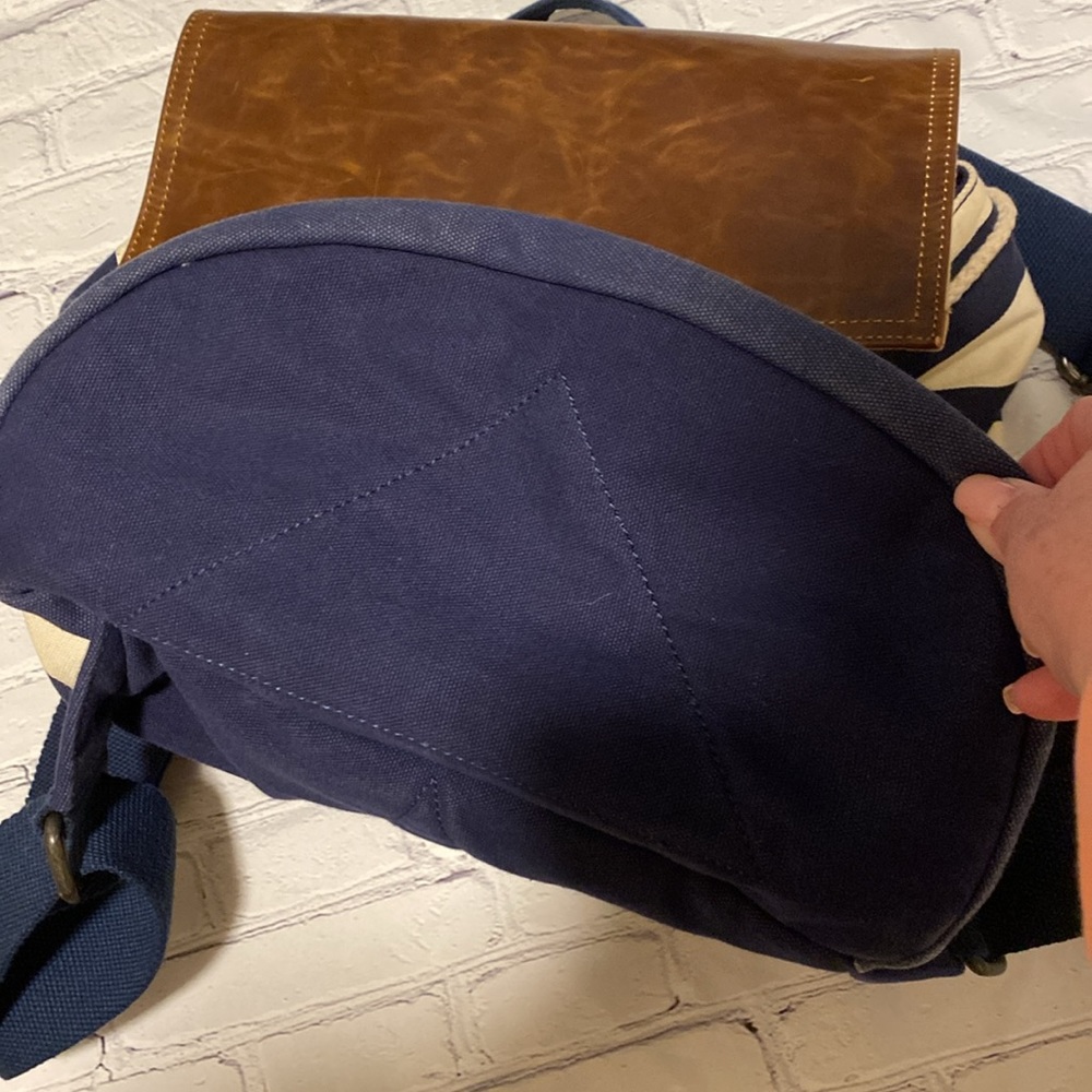 The Same Direction Nautical Blue Striped Backpack - Picture 8 of 11